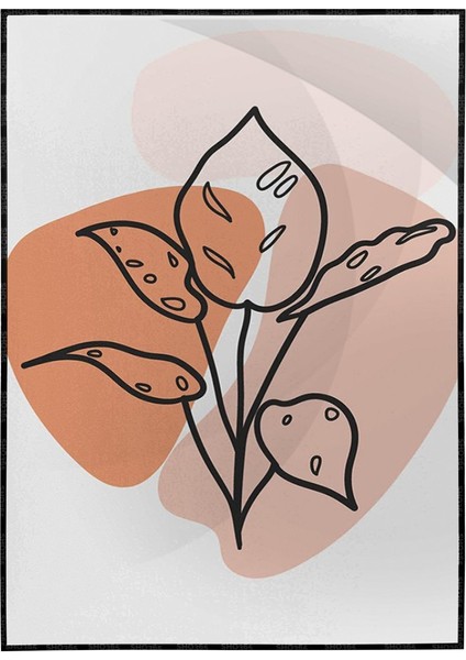 Bitki Yapraklar ve Şekiller Modern Poster P-002903