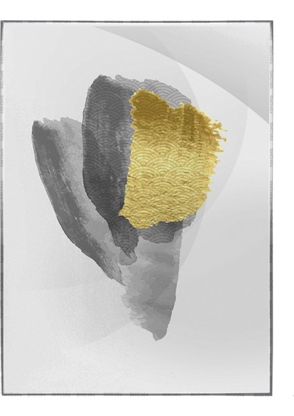 Şekiller Fırça Darbeleri Modern Dekoratif Poster P-003153