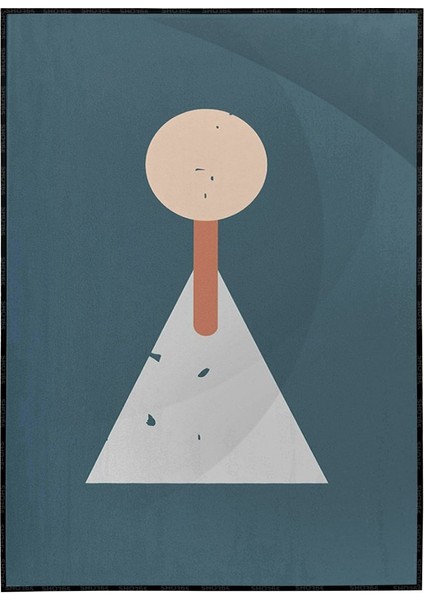 Geometrik Şekiller Illüstrasyon Modern Sanat Tuval Poster P-004422