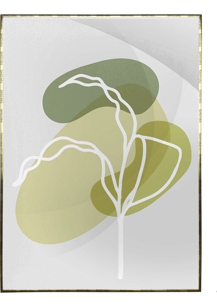 Yapraklar ve Şekiller Modern Poster P-001268