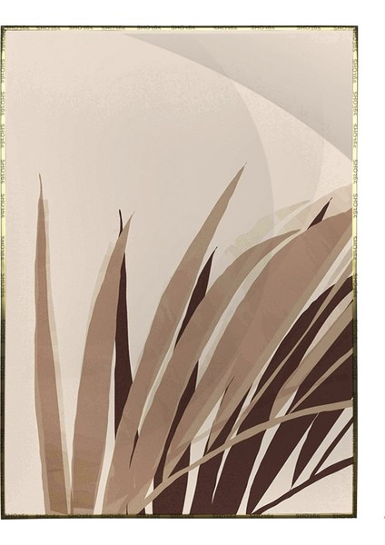 Bitki Yapraklar ve Şekiller Modern Poster P-002275
