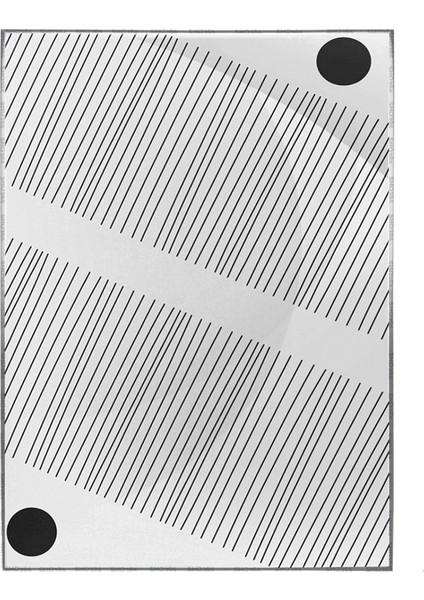 Şekiller ve Çizgiler Siyah Beyaz Modern Poster P-002849