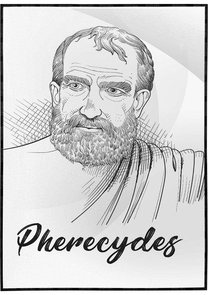 Ferekidis Pherecydes Filozof Portre Çizim Poster P-002437