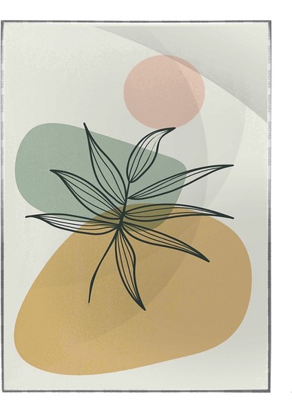 Bitki Yapraklar ve Şekiller Modern Poster P-002898