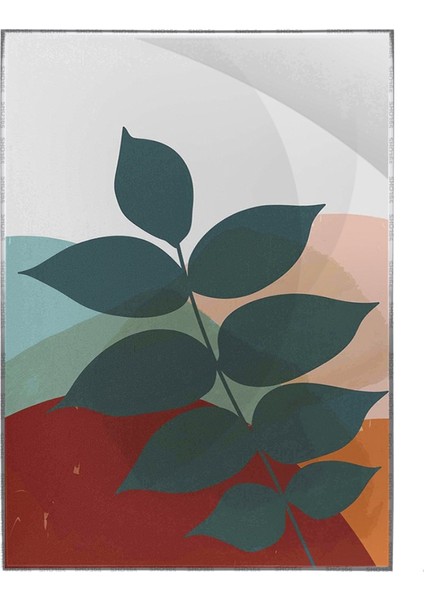 Yapraklar ve Şekiller Modern Poster P-003251
