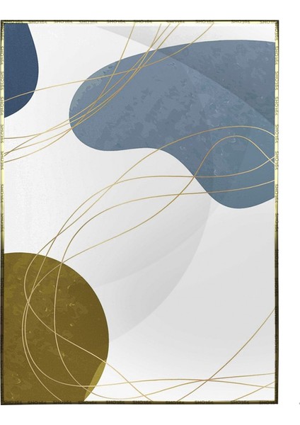 Şekiller ve Çizgiler Pastel Renkler Modern Poster P-001686