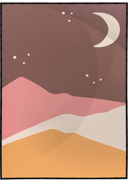 Renkli Çizimler Manzara Illüstrasyon Modern Sanat Tuval Poster P-000529