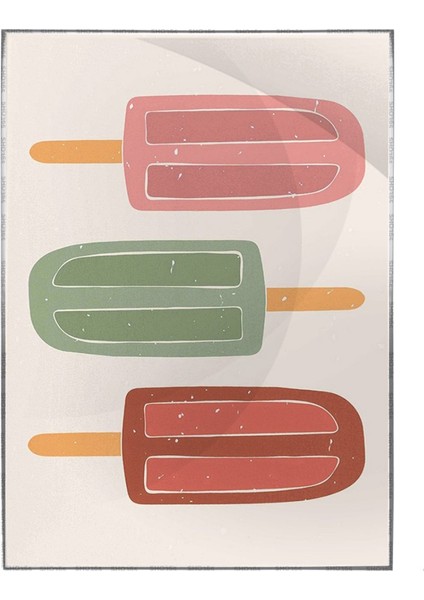 Natürmort Illüstrasyon Çizim Pastel Renkler Modern Sanat Tuval Poster P-000549