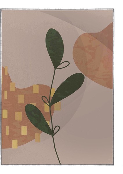 Yapraklar ve Şekiller Modern Poster P-001189