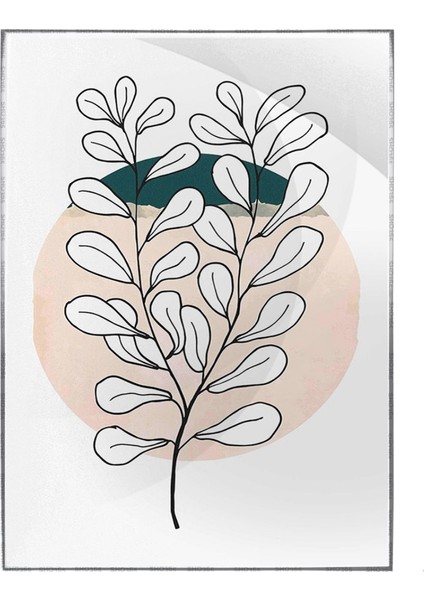 Doğa Yaprak ve Şekiller Soft Renkler Modern Poster P-004217