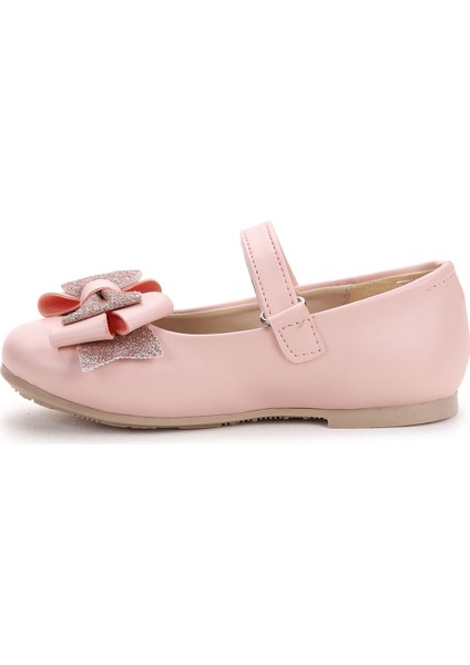 Cırtlı Kum Sim Fiyonklu Kız Çocuk Babet Ayakkabı Ege 202 Cilt Pudra indirimleri