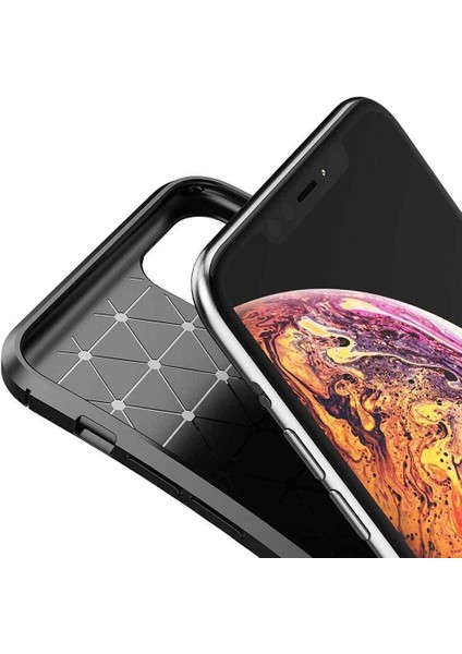 Apple Iphone 11 Pro Karbon Desenli Negro Silikon Kılıf