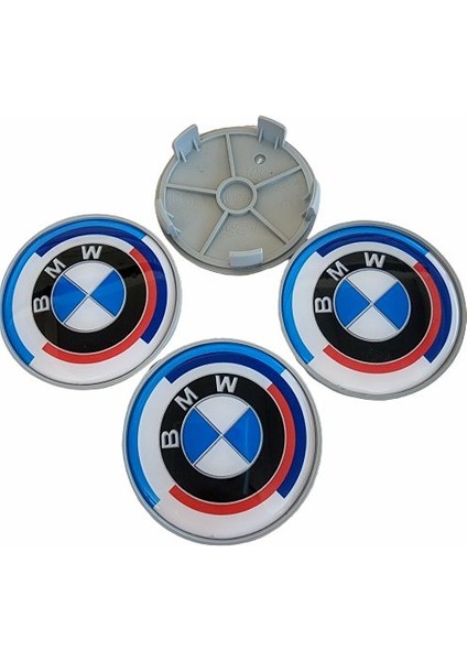 Bmw 50. Yıl Damla Geçme Jant Göbeği Gri 4 Lü 65/68MM