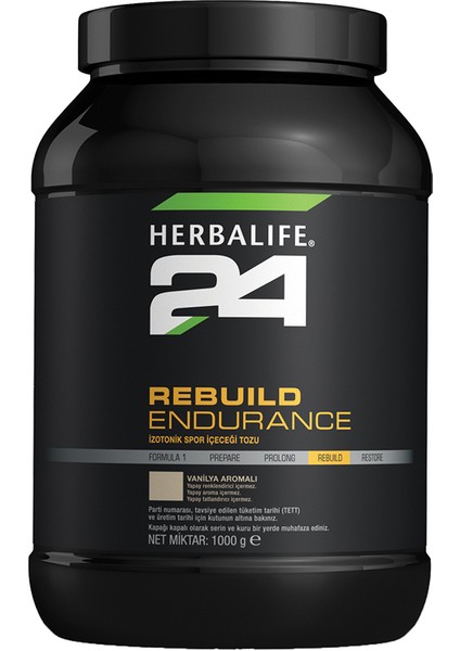 Rebuild Endurance Vanilya Aromalı 1000 G