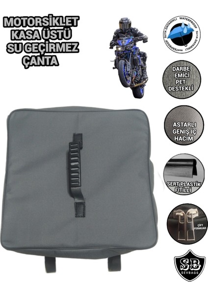 Motorsiklet Kompozit universal Alüminyum Kasa Üstü Su Gecirmez Gizli Fermuar Çanta