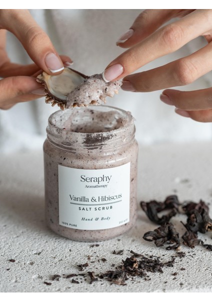 Nemlendirici - Batık & Çilek Bacak Onarıcı- Vücut peeling Body Scrub - Vanilla & Hibiscus - 210ML -% 100 Pure