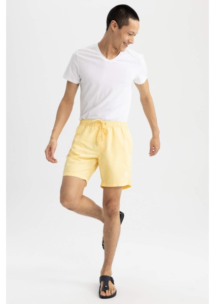 Regular Fit Basic Diz Üstü Deniz Şortu W6937AZ23HS