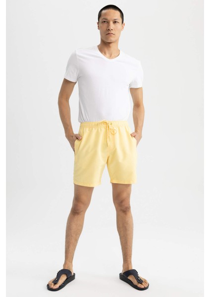 Regular Fit Basic Diz Üstü Deniz Şortu W6937AZ23HS