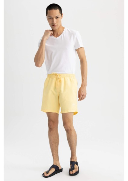 Regular Fit Basic Diz Üstü Deniz Şortu W6937AZ23HS