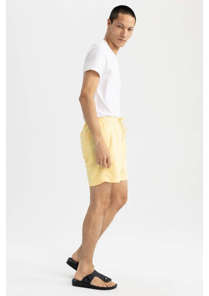 Regular Fit Basic Diz Üstü Deniz Şortu W6937AZ23HS