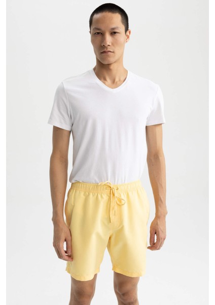 Regular Fit Basic Diz Üstü Deniz Şortu W6937AZ23HS