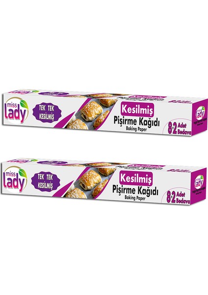 Yaglı Pişirme Kağıdı Kesilmis (8+2) 2'li