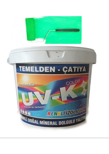 Uv-K Color / Premium Silikonlu Su Izolasyon Boyası 15 kg Yeşil