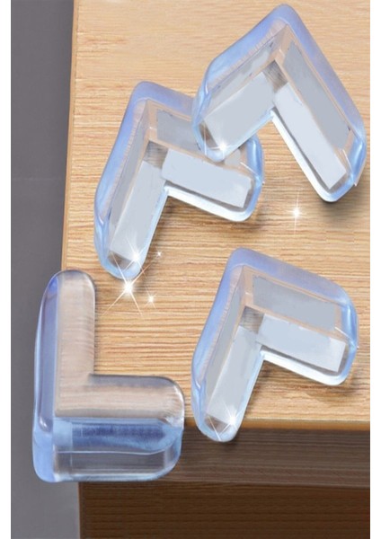 8'li Masa Sehpa Köşe Koruyucu Silikon- Çocuk Koruma Aparatı