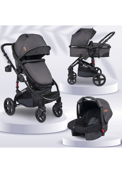 Mila 4 In 1 Çift Yönlü Travel Sistem Bebek Arabası Siyah Füme