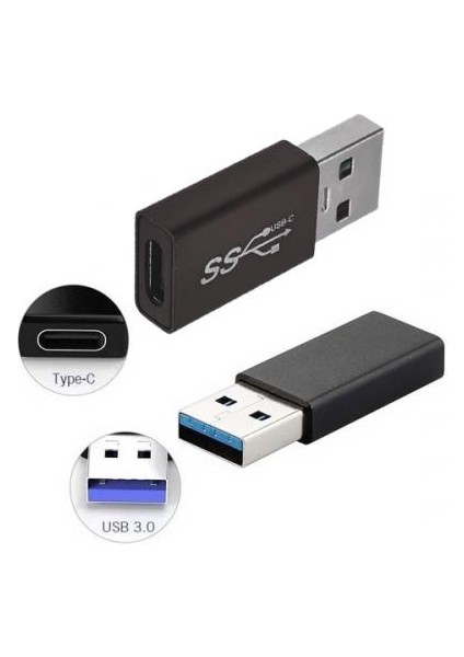 Type-C To USB Çevirici Dönüştürücü Adaptör USB 3.0 To Type C Dönüştürücü Otg Çevirici