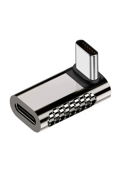 Type-C To Type-C Uzatma Adaptörü Dirsek Tip 100W 20GBPS Type-C Çevirici Dönüştürücü Adaptör