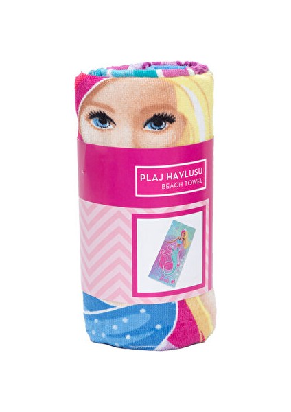 Barbie Shell Lisanslı Kadife Plaj Havlusu 60 x 120 cm fiyatları