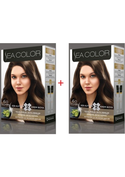 6.0 Koyu Kumral Set Boya 2 Kutu Her Kutuda; 2 Tüp Boyası (2x50 Ml+Oksidasyon 75ml