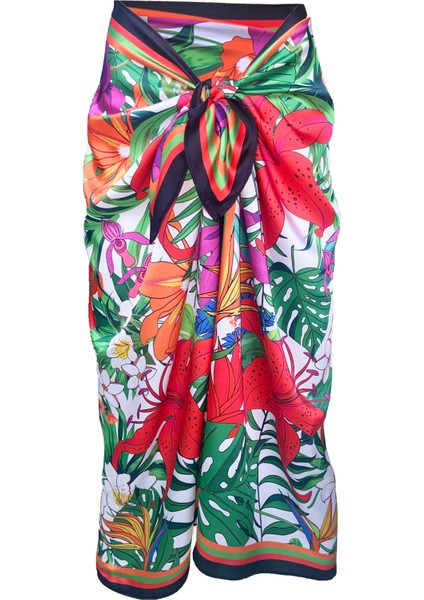 Elena Tropical Saten Pareo(Iç Göstermez)