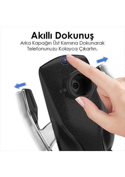 Super Şarj 10W Kablosuz Şarjlı Araç Tutucu Araç Şarjı Havalandırma Araç Içi Telefon Tutucu