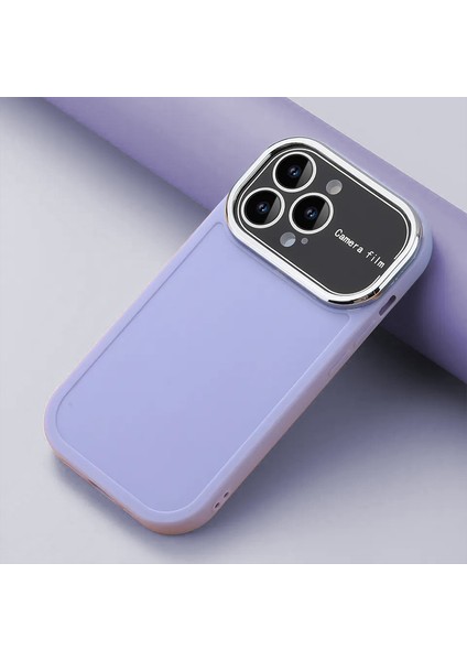 Apple iPhone 13 Pro Max Kılıf Zebana Trend Lens Silikon Kılıf Lila