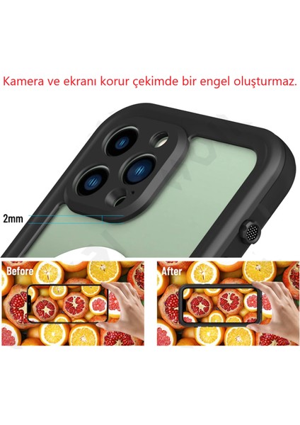 Apple iPhone 12 Pro Max Su Toz Geçirmez Kılıf Çift Parça Tam Koruma indirimleri