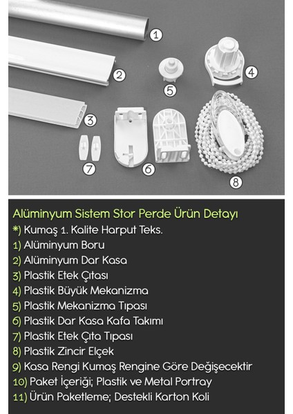 Lazer Kesim Stor Perde, Ekru, Alüminyum Sistem 512L127 100 x 260 cm modelleri