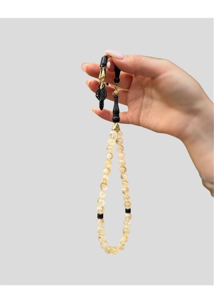 8 mm Küre Kesim Sitrin Doğal Taş Tesbih fiyatları