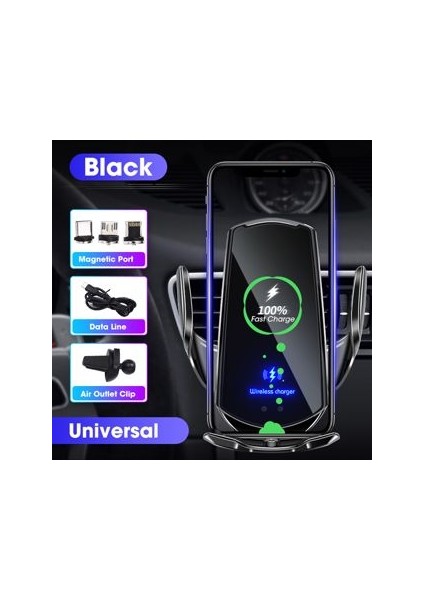 Otomatik Sıkma Araba Kablosuz Şarj Cihazı 15 W Hava Firar Dağı Için Akıllı Kızılötesi Qi Hızlı Şarj Cihazı iPhone Huawei Samsung Xiaomi (Yurt Dışından) fiyatları