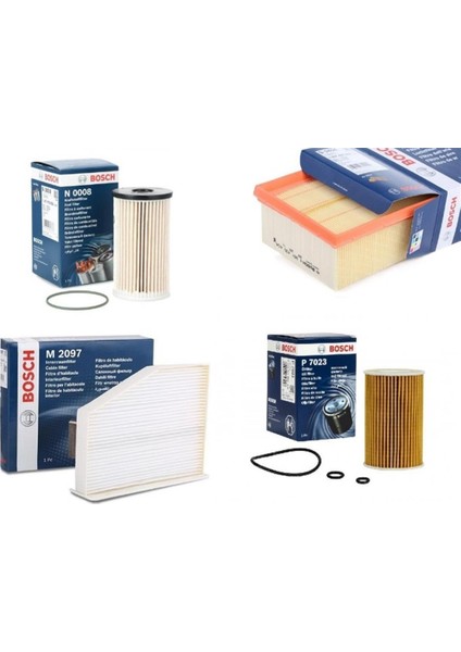 Skoda Yeti 1.6 Tdı Cay Bakım Filtre Seti Bosch Marka 03L115562-1K0819644A-1K0129620D-3C0127434