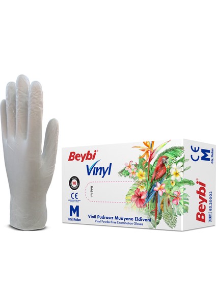 Vinil Pudrasız Muayene Eldiven Mdr 100'LÜK Kutu M Beden
