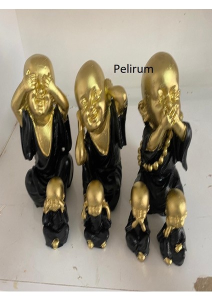 7 Adet Dekoratif Görmedim Duymadım Bilmiyorum El Yapımı Biblo fiyatları