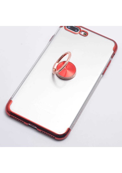 Apple iPhone 8 Plus Kenarları Renkli Silikon Kılıf Gess