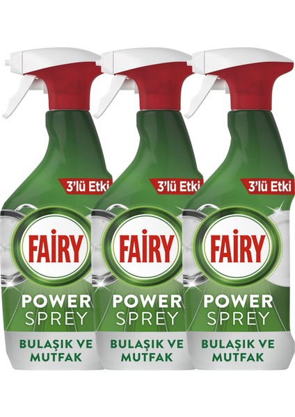 Power Sprey 3’ü 1 Arada Bulaşık ve Mutfak 500 ml X3