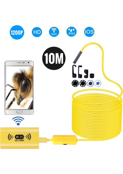 8mm Kablosuz Endoskop Kamera IP68 Su Geçirmez Wifi (Yurt Dışından)