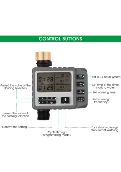 Yağmurlama Zamanlayıcı Dijital Hortum Sonu Sulama Zamanlayıcı (Yurt Dışından)
