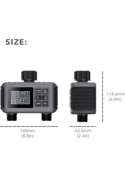 Bahçe Su Sayacı Otomatik Sulama Cihazı Bahçe Balkon (Yurt Dışından)
