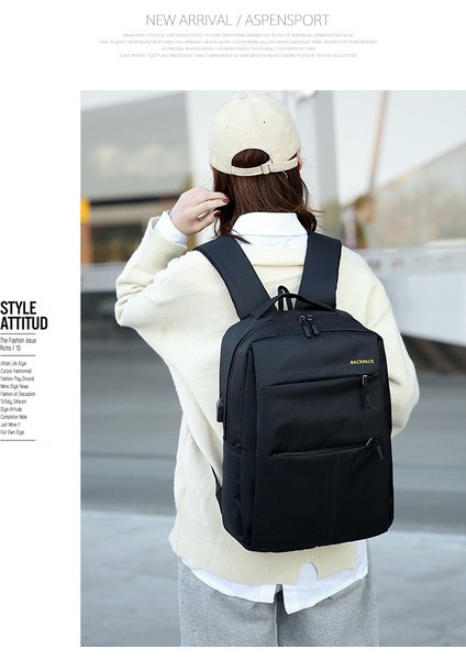 Erkek USB Şarj Edilebilir Günlük Bilgisayar Çantası Üç Parçalı Set (Yurt Dışından) modelleri