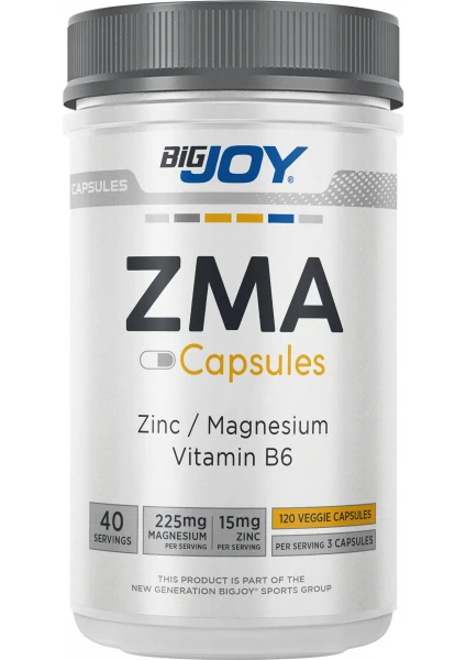 Bigjoy Sports ZMA Zinc Magnezium Vitamin B6  120 Kapsül